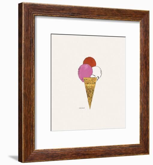 Ice Cream Dessert, c. 1959 (red, pink, and white)-Andy Warhol-Framed Art Print