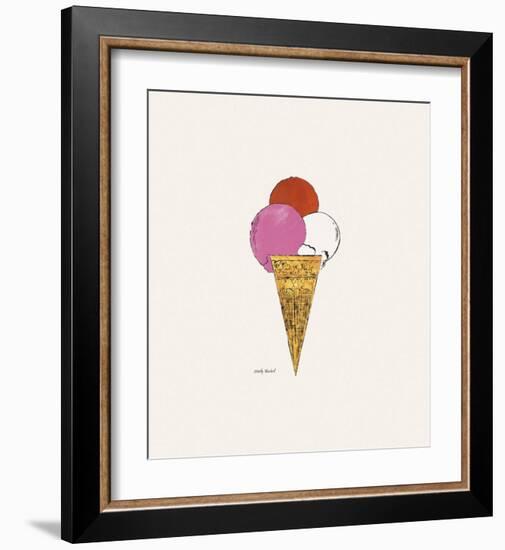 Ice Cream Dessert, c. 1959 (red, pink, and white)-Andy Warhol-Framed Art Print