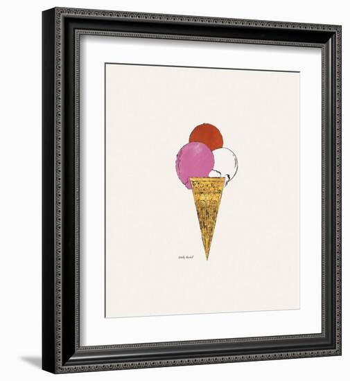 Ice Cream Dessert, c. 1959 (red, pink, and white)-Andy Warhol-Framed Art Print