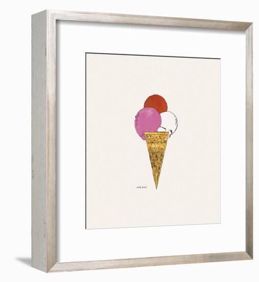 Ice Cream Dessert, c. 1959 (red, pink, and white)-Andy Warhol-Framed Art Print