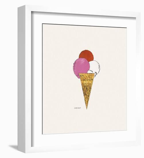 Ice Cream Dessert, c. 1959 (red, pink, and white)-Andy Warhol-Framed Art Print