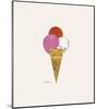 Ice Cream Dessert, c. 1959 (red, pink, and white)-Andy Warhol-Mounted Art Print