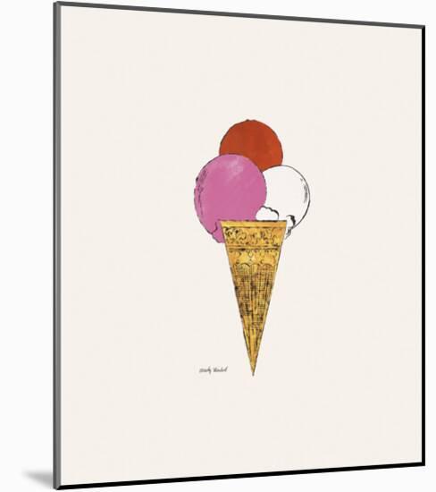 Ice Cream Dessert, c. 1959 (red, pink, and white)-Andy Warhol-Mounted Art Print