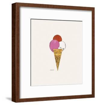Ice Cream Dessert, c. 1959 (red, pink, and white)-Andy Warhol-Framed Art Print
