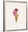 Ice Cream Dessert, c. 1959 (red, pink, and white)-Andy Warhol-Framed Art Print