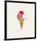 Ice Cream Dessert, c. 1959 (red, pink, and white)-Andy Warhol-Framed Art Print