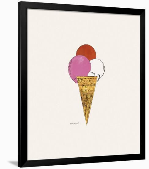 Ice Cream Dessert, c. 1959 (red, pink, and white)-Andy Warhol-Framed Art Print