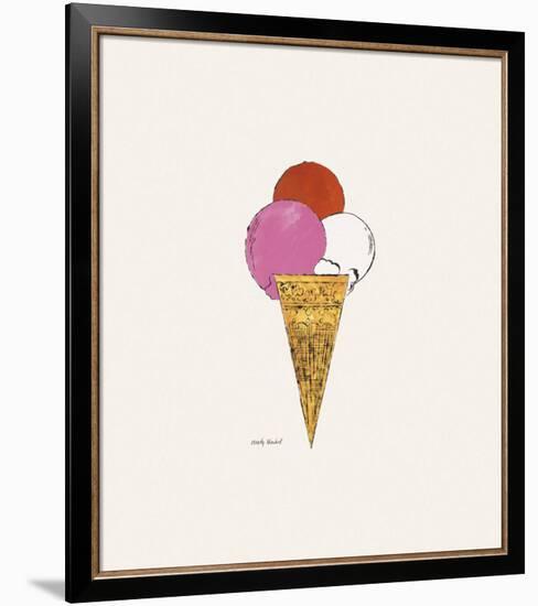 Ice Cream Dessert, c. 1959 (red, pink, and white)-Andy Warhol-Framed Art Print