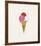 Ice Cream Dessert, c. 1959 (red, pink, and white)-Andy Warhol-Framed Art Print