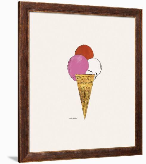 Ice Cream Dessert, c. 1959 (red, pink, and white)-Andy Warhol-Framed Art Print