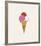 Ice Cream Dessert, c. 1959 (red, pink, and white)-Andy Warhol-Framed Art Print