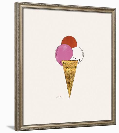 Ice Cream Dessert, c. 1959 (red, pink, and white)-Andy Warhol-Framed Art Print