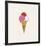 Ice Cream Dessert, c. 1959 (red, pink, and white)-Andy Warhol-Framed Art Print