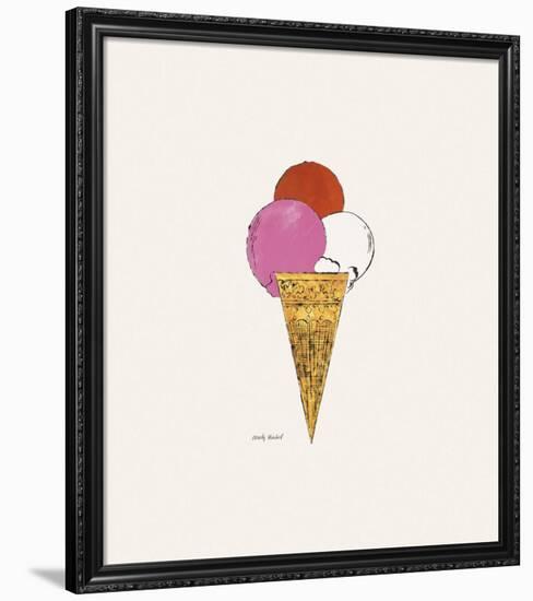 Ice Cream Dessert, c. 1959 (red, pink, and white)-Andy Warhol-Framed Art Print