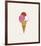 Ice Cream Dessert, c. 1959 (red, pink, and white)-Andy Warhol-Framed Art Print