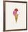 Ice Cream Dessert, c. 1959 (red, pink, and white)-Andy Warhol-Framed Art Print