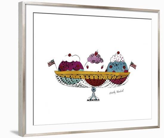 Ice Cream Dessert, c.1959 (Three Scoops)-Andy Warhol-Framed Giclee Print