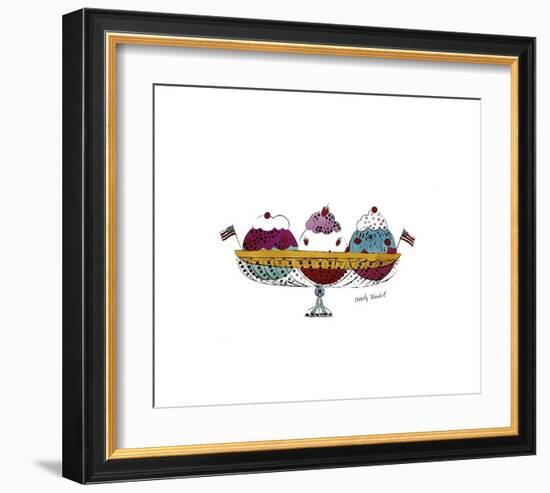 Ice Cream Dessert, c.1959 (Three Scoops)-Andy Warhol-Framed Giclee Print