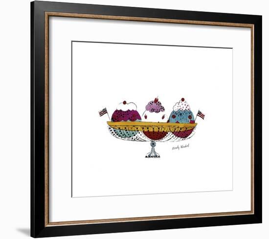 Ice Cream Dessert, c.1959 (Three Scoops)-Andy Warhol-Framed Giclee Print