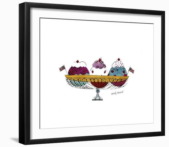 Ice Cream Dessert, c.1959 (Three Scoops)-Andy Warhol-Framed Giclee Print