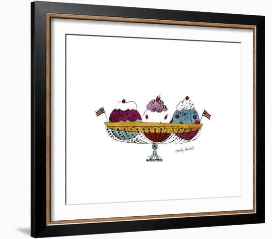 Ice Cream Dessert, c.1959 (Three Scoops)-Andy Warhol-Framed Giclee Print