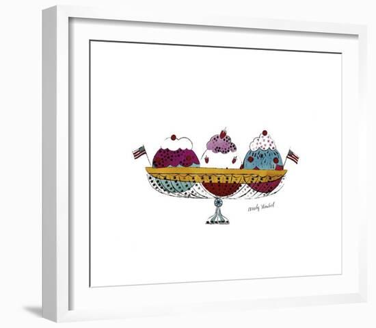 Ice Cream Dessert, c.1959 (Three Scoops)-Andy Warhol-Framed Giclee Print