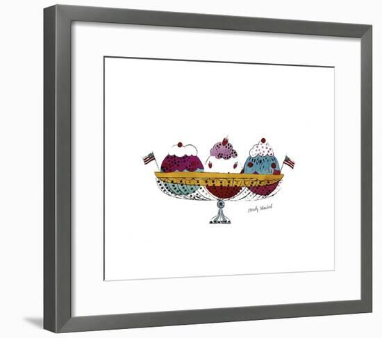 Ice Cream Dessert, c.1959 (Three Scoops)-Andy Warhol-Framed Giclee Print