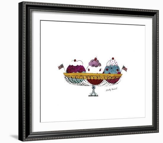 Ice Cream Dessert, c.1959 (Three Scoops)-Andy Warhol-Framed Giclee Print