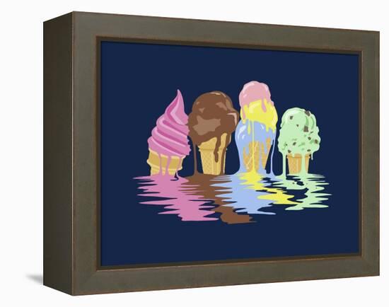 Ice Cream Dreams-Rachel Caldwell-Framed Premier Image Canvas