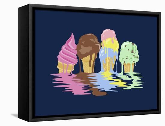 Ice Cream Dreams-Rachel Caldwell-Framed Premier Image Canvas