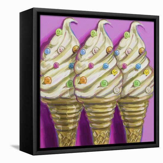 Ice-cream-faces-Howie Green-Framed Premier Image Canvas