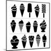 Ice-Cream Icons-dmstudio-Mounted Art Print