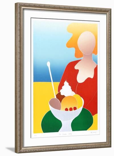 Ice Cream Lady-Dejong-Framed Collectable Print