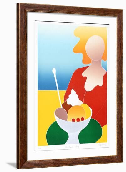 Ice Cream Lady-Dejong-Framed Collectable Print
