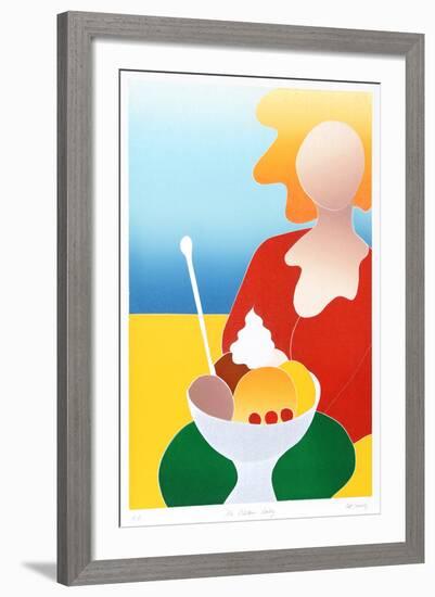 Ice Cream Lady-Dejong-Framed Collectable Print