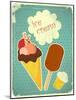 Ice Cream Retro Poster-elfivetrov-Mounted Art Print