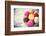 Ice Cream Scoops on Wooden Table, Close-Up.-Kesu01-Framed Photographic Print