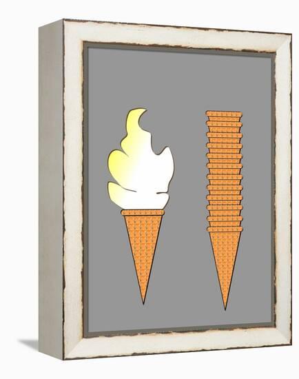 Ice Cream & Stacked Cones-SNEHITDESIGN-Framed Stretched Canvas