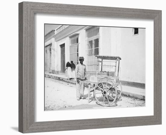 Ice Cream Vendor, Havana, Cuba-null-Framed Photo