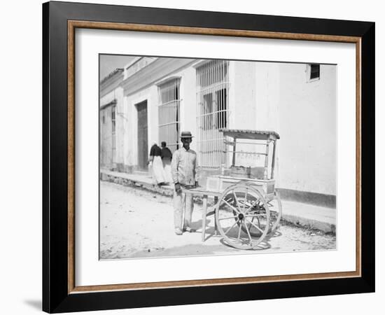 Ice Cream Vendor, Havana, Cuba-null-Framed Photo