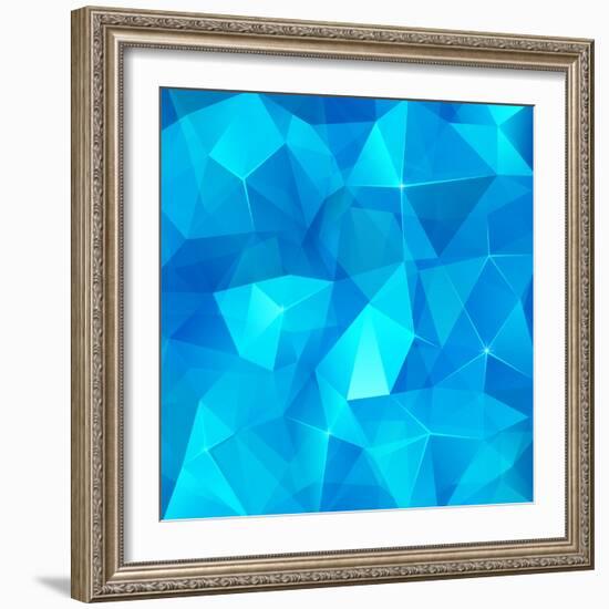 Ice Cubes Abstract Background-art_of_sun-Framed Art Print