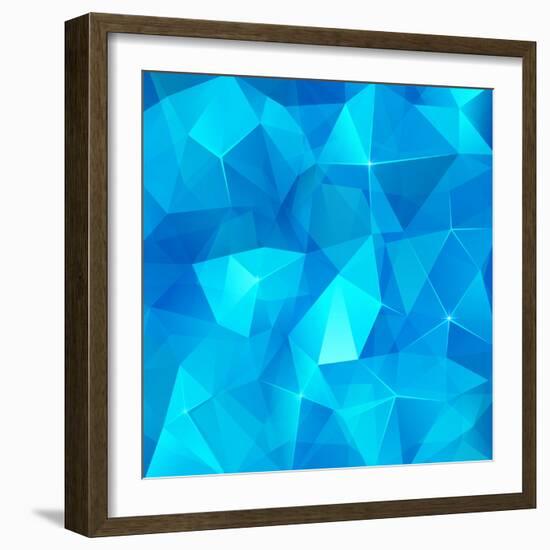 Ice Cubes Abstract Background-art_of_sun-Framed Art Print