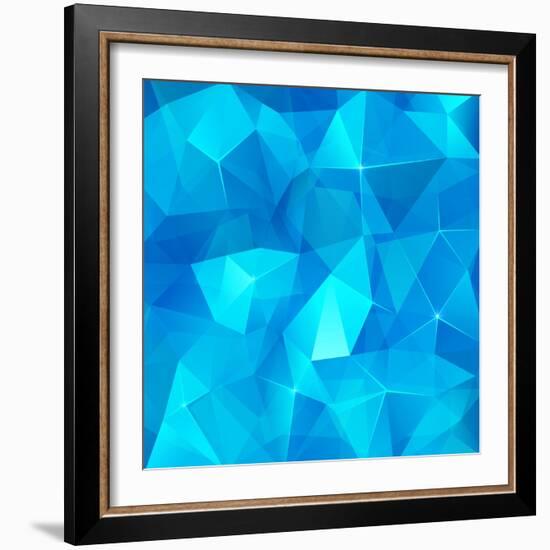 Ice Cubes Abstract Background-art_of_sun-Framed Art Print