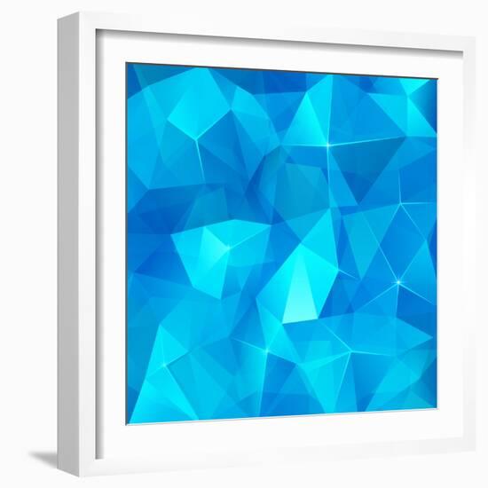 Ice Cubes Abstract Background-art_of_sun-Framed Art Print