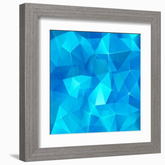 Ice Cubes Abstract Background-art_of_sun-Framed Art Print