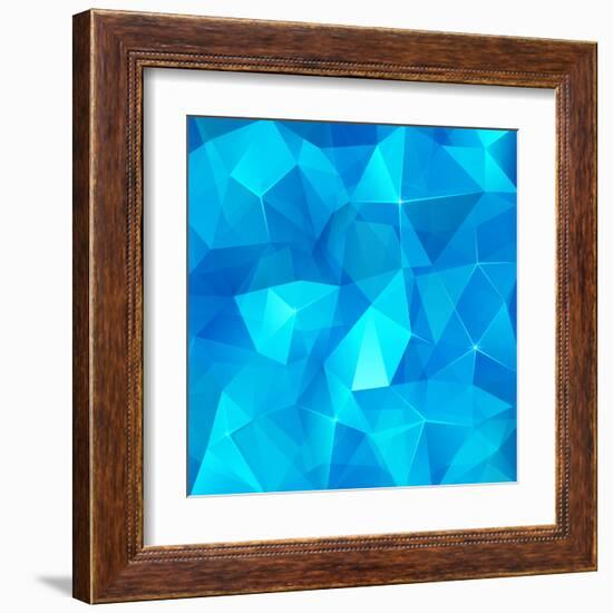 Ice Cubes Abstract Background-art_of_sun-Framed Art Print