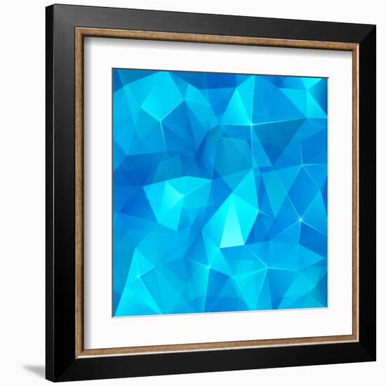 Ice Cubes Abstract Background-art_of_sun-Framed Art Print