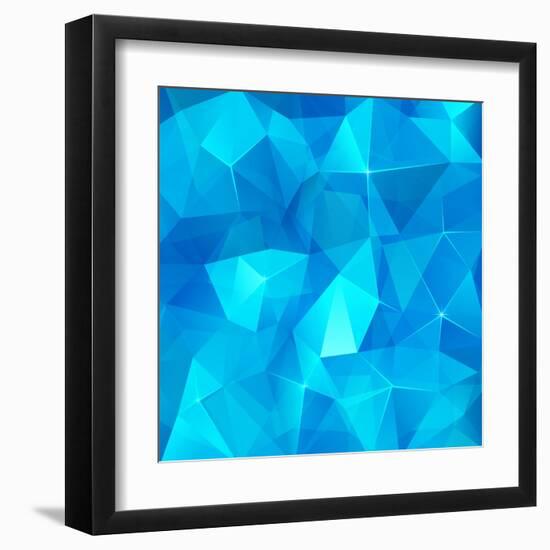 Ice Cubes Abstract Background-art_of_sun-Framed Art Print