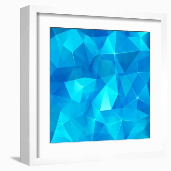 Ice Cubes Abstract Background-art_of_sun-Framed Art Print