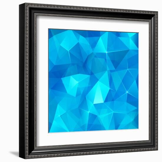 Ice Cubes Abstract Background-art_of_sun-Framed Art Print